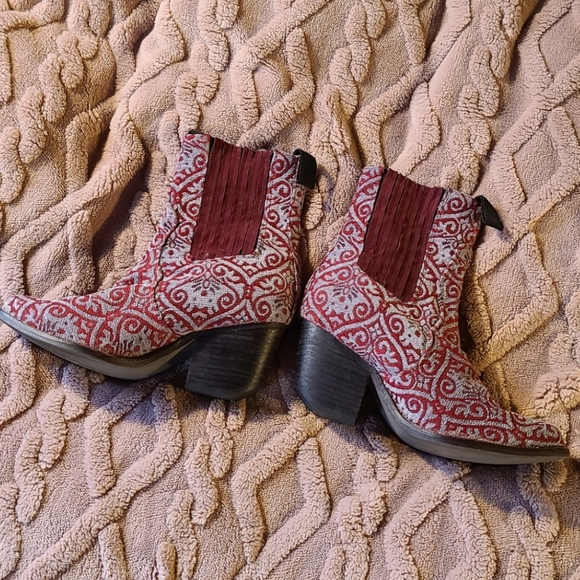 Jeffrey Campbell western brocade ankle boots - Picture 2 of 9